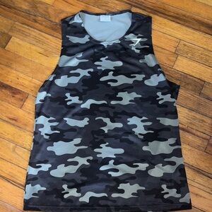 Gymshark Black & Gray Camo Performance Tank